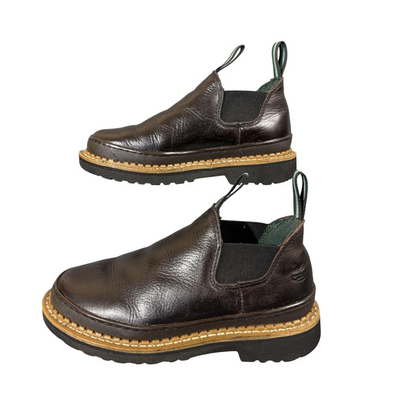 Georgia Boot Shoes - Georgia Boot GR362 Giant Romeo Boots Womens Size 6.5 Brown Leather Chelsea Work